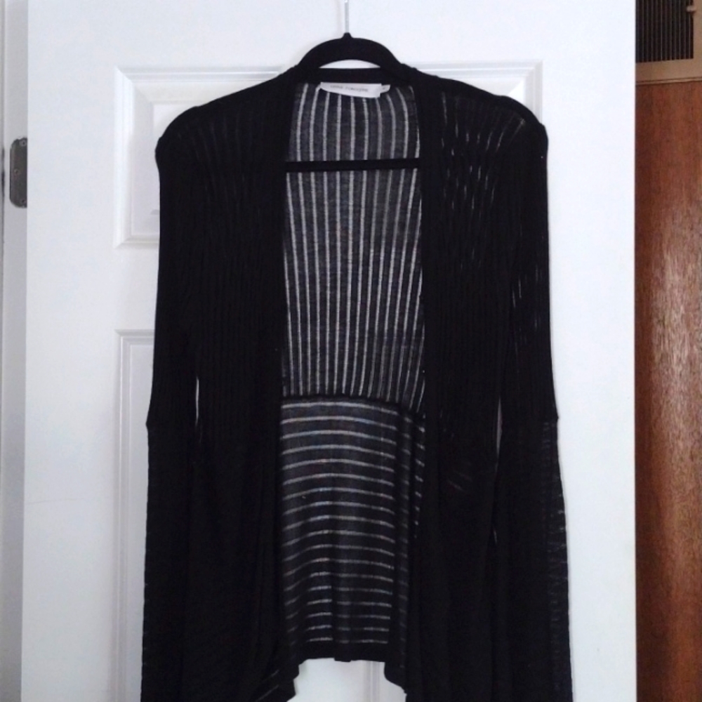 Anne Fontaine black striped cardigan size 40 (m-l)